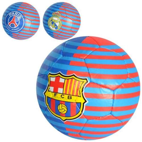 М'яч футбольний 2500-147 (30шт) розмір 5, ПУ1,4мм, ручна робота, 32 панелі, 410-430г, 3 види (клуби) (шт.)
