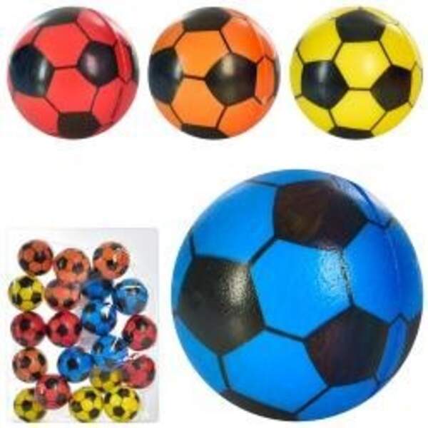 М'яч дитячий фомовий MS 3433-1 (400шт) 4,5см, футбол, 4 кольори, упаковка кульок 20шт (шт.)