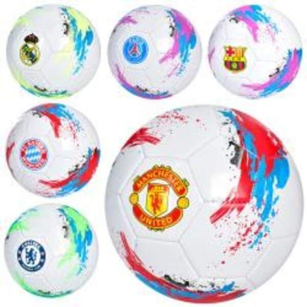М'яч футбольний MS 3488 (30шт) розмір 5, ПВХ, 330-340г, 4 кольори (6 видів), у кульку (шт.)