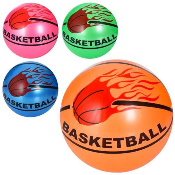 М'яч дитячий MS 3503 (120шт) 9 дюймів, малюнок (баскетбол), 60-65г, 4 кольори (шт.)