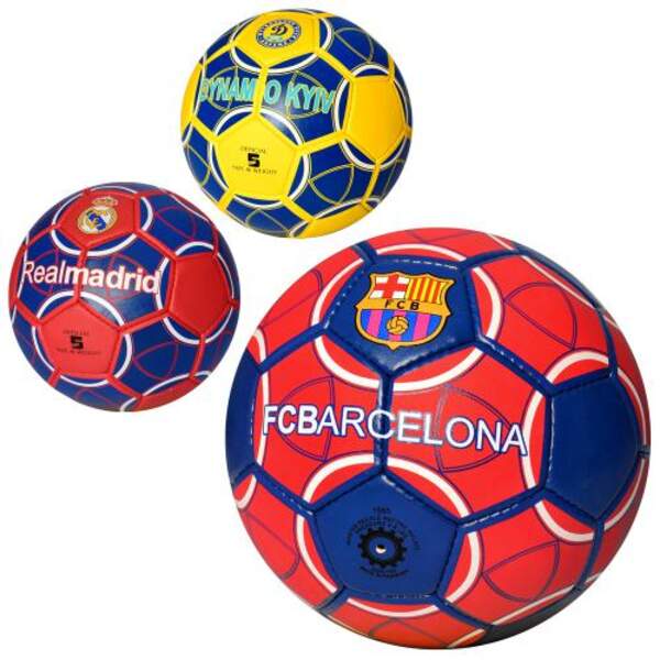 М'яч футбольний 2500-126 (30шт) розмір 5, ПУ1, 4мм, ручн. робота, 32 панелі, 400-420г, 3в (клуби), у (шт.)