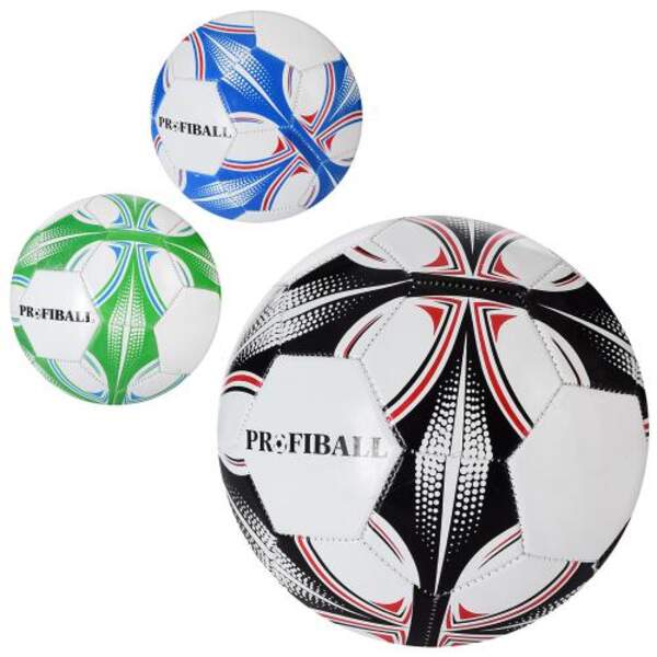 М'яч футбольний EV-3365 (30шт) розмір 5, ПВХ 1,8мм, 300г, 3 кольори, у кульку (шт.)