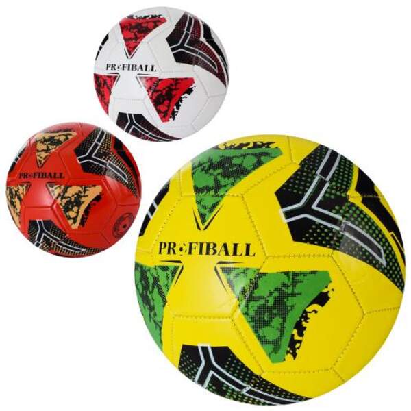 М'яч футбольний EV-3356 (30шт) розмір 5, ПВХ 1,8мм, 300г, 3 кольори, кул. (шт.)
