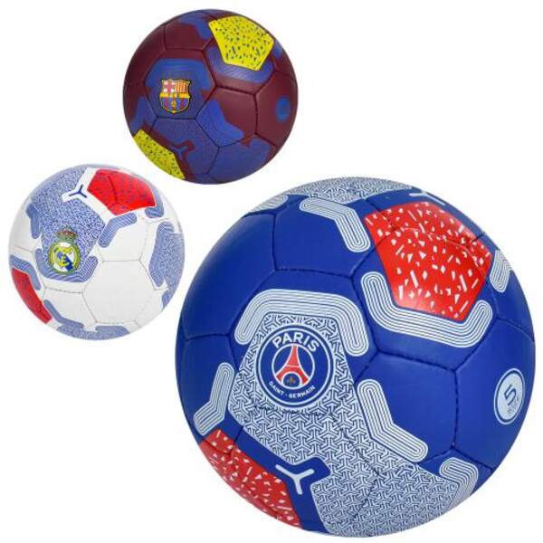 М'яч футбольний 2500-246 (30шт) розмір 5, ПУ1, 4мм, 4 шари, 32 панелі, 400-420г, ручна робота, 3в (к (шт.)