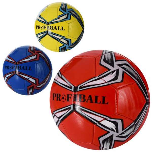 М'яч футбольний EV-3364 (30шт) розмір 5, ПВХ 1,8мм, 300г, 3 кольори, у кульку (шт.)