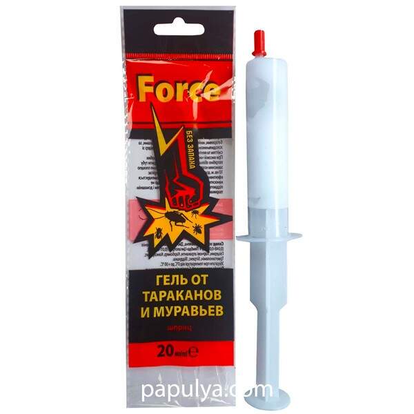 190740 Гель від Тараканів і мурах FORCE 20 мл (шт.)