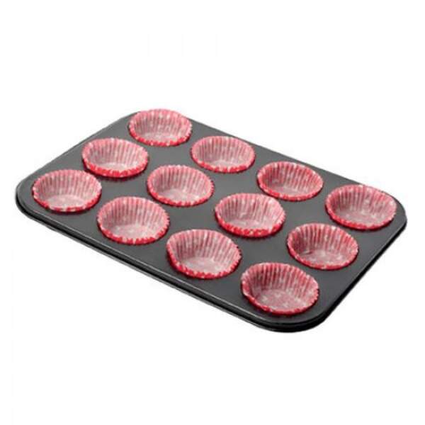 Форма для випікання кексів з паперовими формами 12шт/л 35.5*26.8*3см MH-0555 (12л) (шт.)