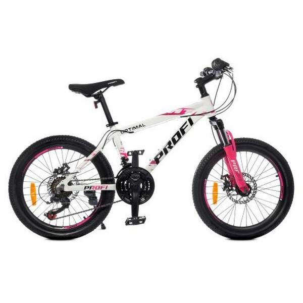Велосипед 20 д. G20OPTIMAL A20.5 (1шт)алюм.рама12,5",SHIMANO 21SP,алюм.DB,FW TZ500,біло рожевий (шт.)