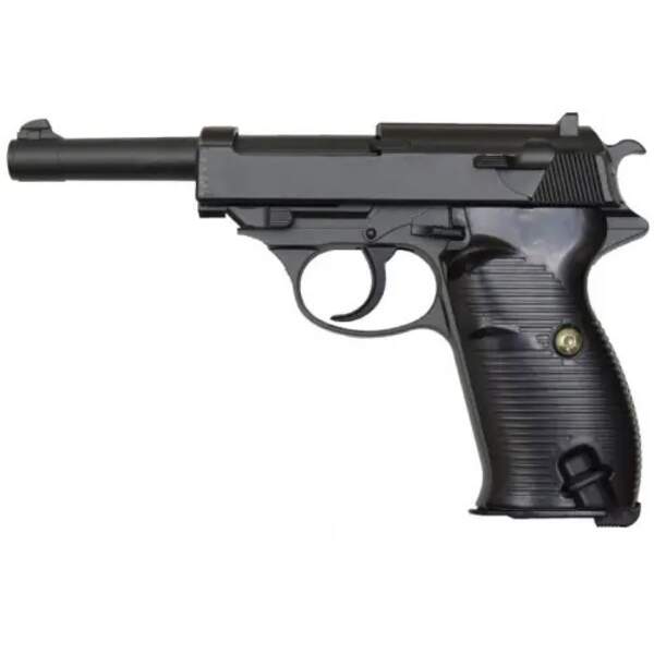 G21 Страйкбольний пістолет Galaxy Вальтер P38 метал чорний 24шт (шт.)