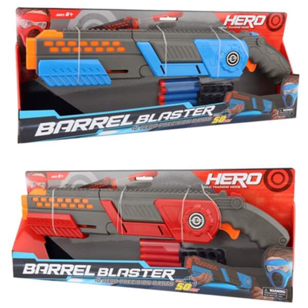 Рушниця 1054 (12шт) 48см, м'які кулі 4шт, 2 кольори, у кор-ці, 50-20-6см (шт.)