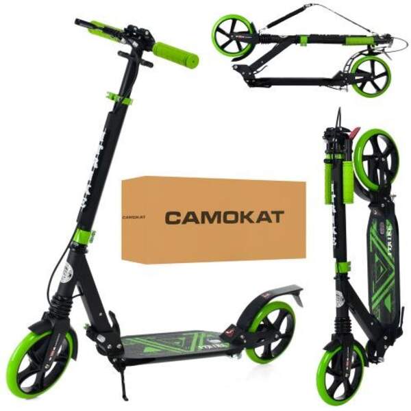 Самокат SR 2-018-10-BGR (1шт) доросл ,алюм+сталь,кол2штПУ200мм,кермо89/103см,підн46-14,ручн.гальм,за (шт.)