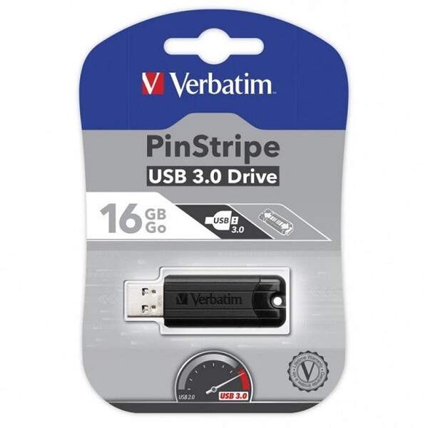 flash Verbatim 16 GB store"n" go PIN STRIPE black 3.0 /49316 (шт.)