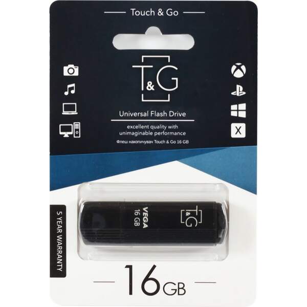 Usb флеш T&G 121 Vega  series  16 Gb Black (шт.)