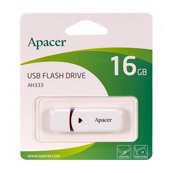 APACER USB2.0 flash 16 GB (AH-333) White (шт.)