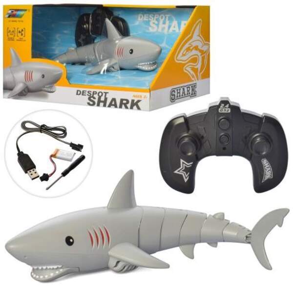 Тварина K23 (6шт) р/в, акула34см, плаває, аккум, USBзарядне, в коробці, 34,5-18-19см (шт.)