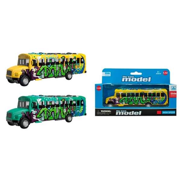 Автобус TN-1148A (48шт) метал, інер-я, 14см, 2 кольори, у кор-ці, 18-11-4см (шт.)