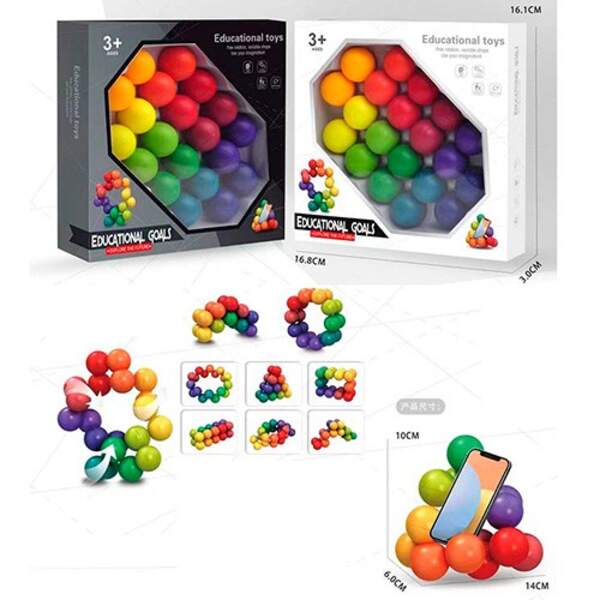 Гра 7735 (84шт) головоломка, кульки, 2 кольори, у коробці 17-16-3см (шт.)