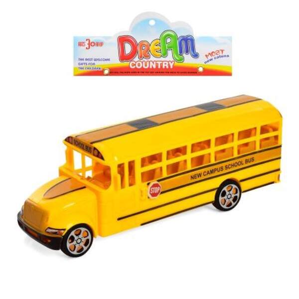 Автобус CH526-2C (120шт) шкільний, інерція, 22см, у кульку,25-17-6,5см (шт.)