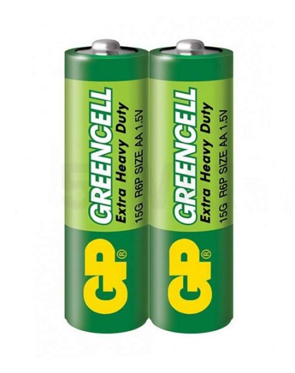 Батарейка GP GREENCELL 1.5V сольова, 15G-S2, R6, AA (40/200/1000шт) (шт.)