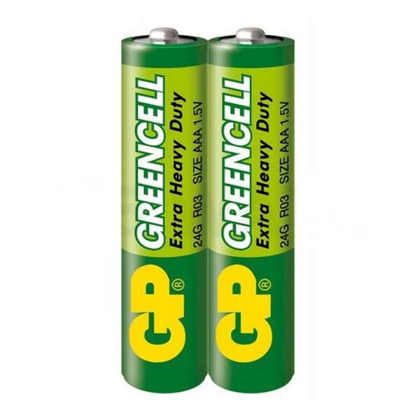 Батарейка GP GREENCELL 1.5V 24G-S2 сольова R03, AAA (40/200/1000шт) (шт.)