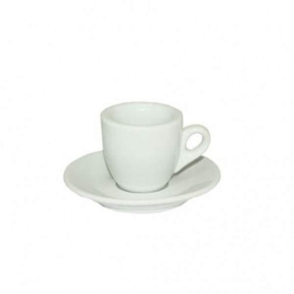 Чашка з блюдцем біла Хорека (чашка-60мл, блюдце-11,5см) (шт.)
