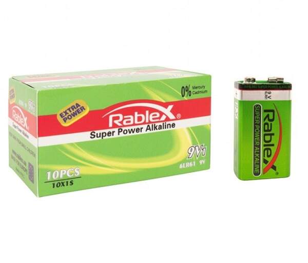 Rablex 6LR61/9V (Крона) 1шт зелена SHRINK/300 (шт.)
