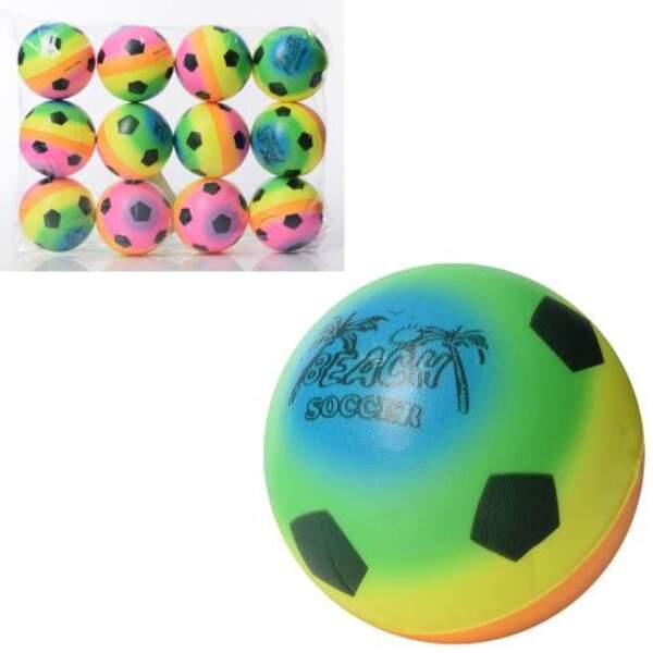 М'яч дитячий фомовий MS 3361-1 (360шт) 6,3см, футбол/райдуга, 1вид, упаковка 12шт (шт.)