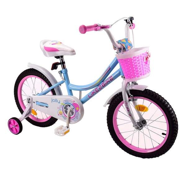 Велосипед дитячий 2-х коліс.12'' 211208 (1 шт) Like2bike Jolly, блакитний, рама сталь, із дзвінком, (шт.)