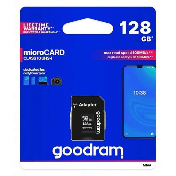 Good Ram micro SD 128Gb class 10 + adapter /25 (шт.)