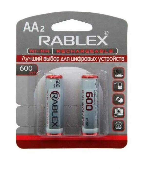Акум.Rablex HR06 600mAh blister/2pcs/24/240 (шт.)