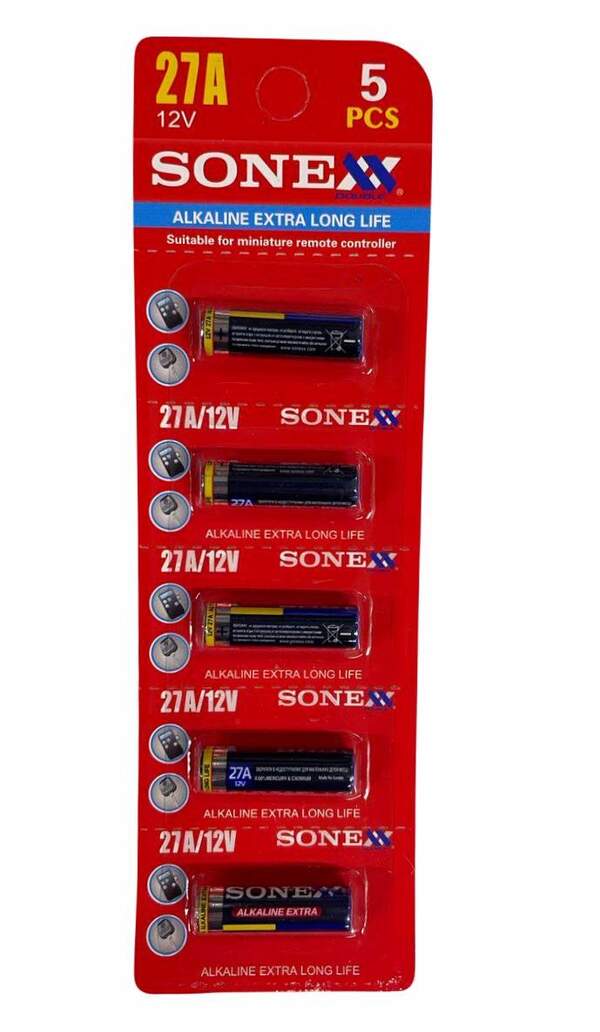 Sonex 27A 12 V blister card/5 pcs/ (шт.)