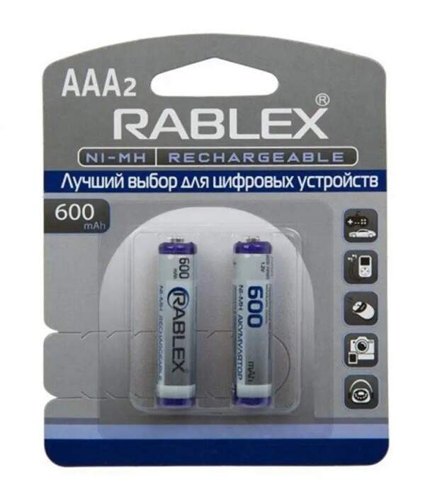 Акум.Rablex HR03 600mAh blister/2pcs/24/120 (шт.)