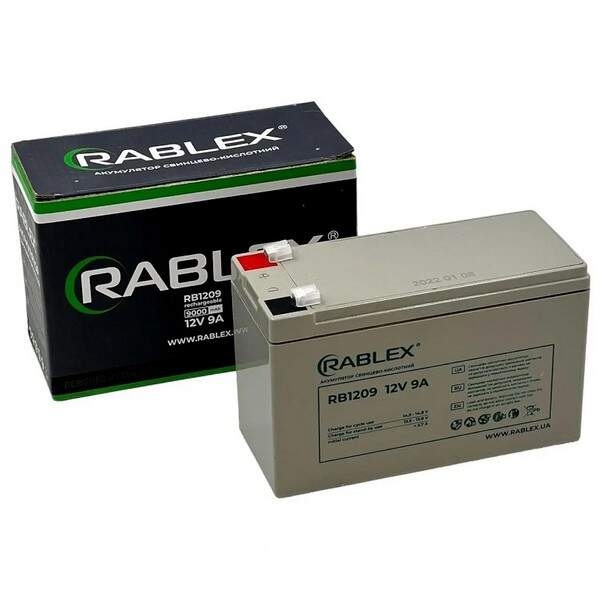 Акамулятор Rablex 12v-9Ah (RB1209)/10/ (шт.)