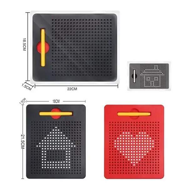 Дошка TSQ-380B (36шт) магнітна, 21,5см, метал.кульки 380шт, 2кольори, у кульку, 22-18,5-1,5см (шт.)