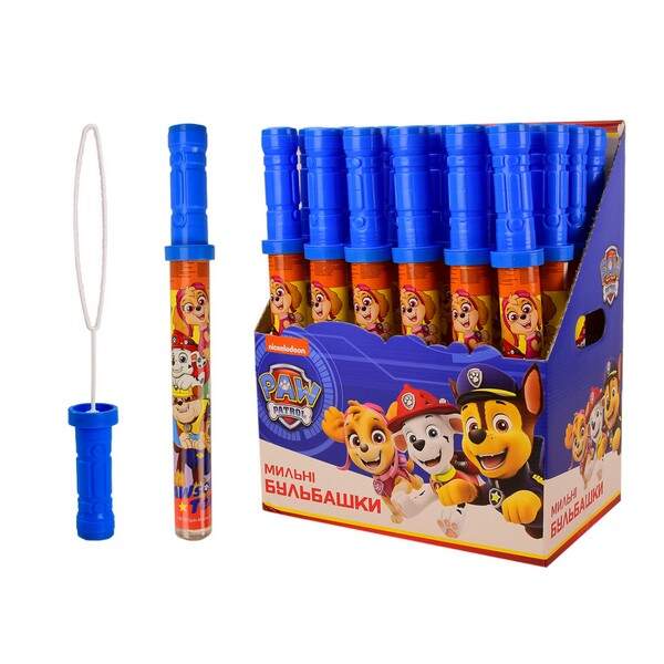 Мильні бульбашки KC-0063 (96 шт.) Paw Patrol синій 160 мл. 24 шт у блоці, 4 блоки в ящику, ціна за 1 (шт.)