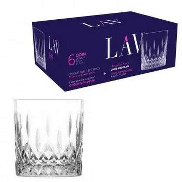 Одін склянка д/віскі v-330мл, h-9,1см  (под.упак.)  н-р6шт ODN 430F (шт.)