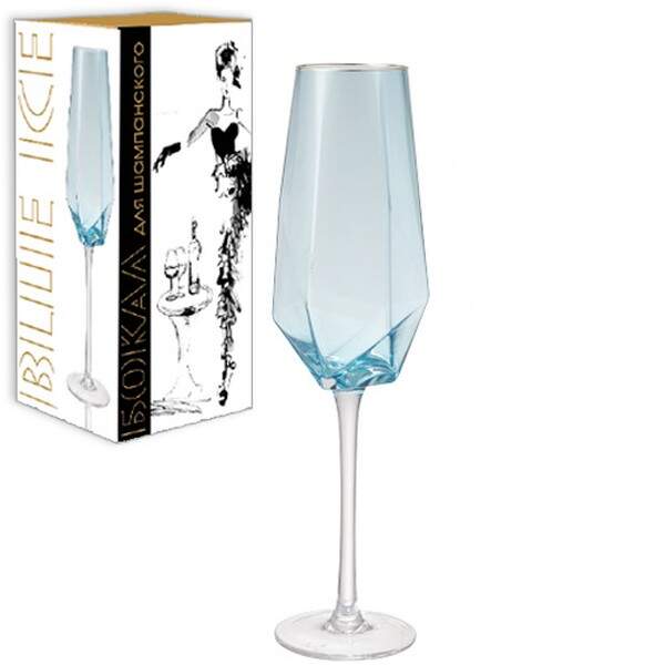 Келих для шампанського "Blue ice" 380мл (ціна за набор 4 шт) 7051-06 (шт.)