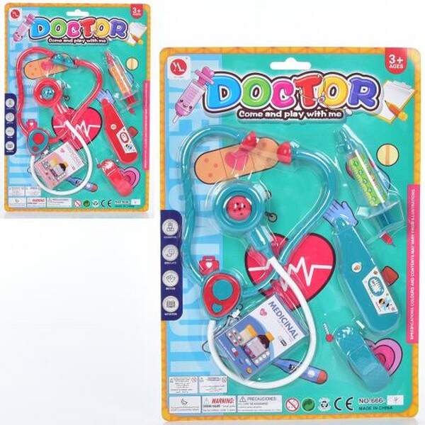 Набiр лiкаря 666-4 (196шт) 5 предметів,2 види,на листі 33-24-4см (шт.)