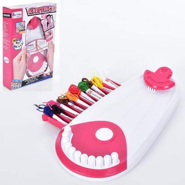 Набір для творчості 918 (18шт), станок для плетіння браслетів, нитки 10 кольрів, в кор-ці, 34-23-6см (шт.)