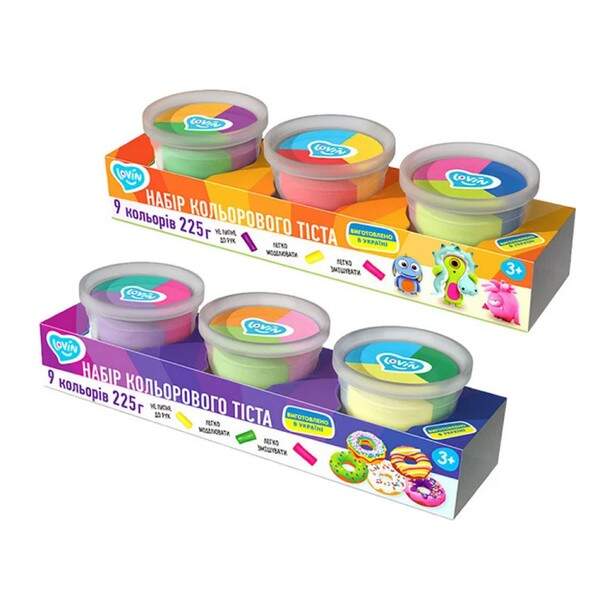 3 cups Multi-colored TM Lovin Набір для ліплення з тістом 41188 (шт.)