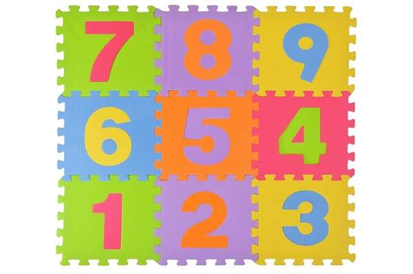 Пазли фомові арт. EVA1915 (24шт) цифри 9 деталей, у плівці 30*30 см (шт.)