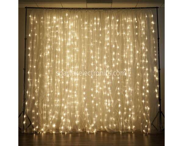 Xmas гірлянд (Штора) 2M*2M) 160 led WW-9 Теплий Біла (Copper) на мідному дроті+з'єдн.7912 (шт.)