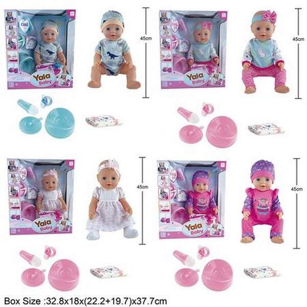 Пупс 45см BL231B/C/E/I інтер-ний з аксес.горщик 4в.кор.37,7*18*32,8 /12/ (шт.)