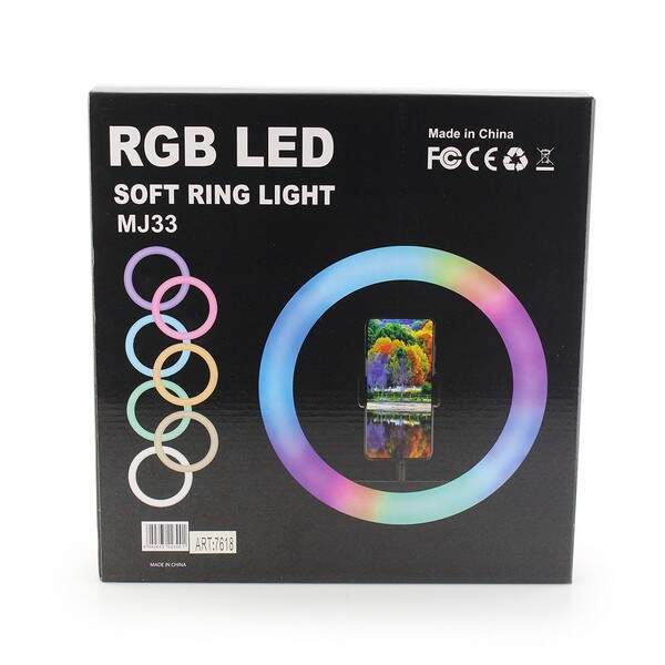 Кільцева LED RGB SP12/MJ 30 лампа USB 30cm для селфі 12" 028 RING LIGHT (30) 7618 (шт.)