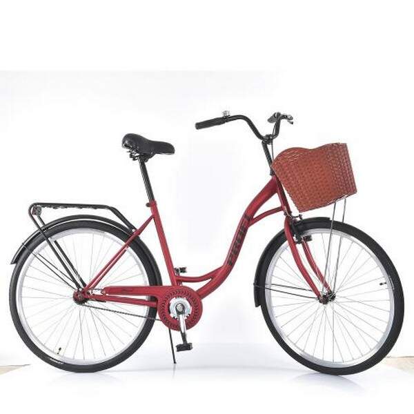 Велосипед 28 д. MTB2804-1K (1шт) сталева рама М,багажник, кошик, червоний (шт.)