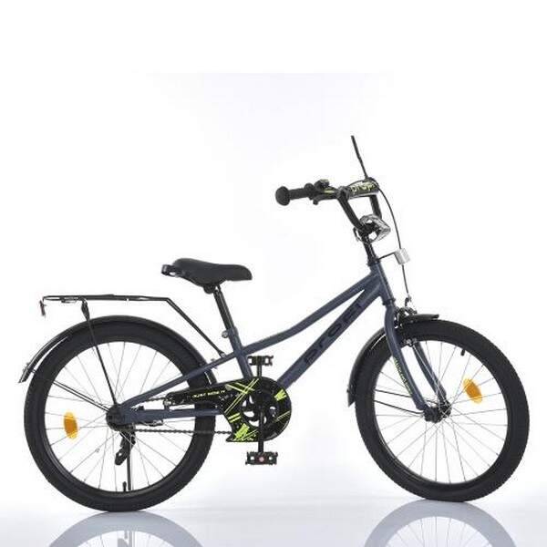 Велосипед дитячий PROF1 20д. MB 20014 (1шт) PRIME,SKD45,сірий,дзвін.,ліхтар,багажник,підніжка (шт.)