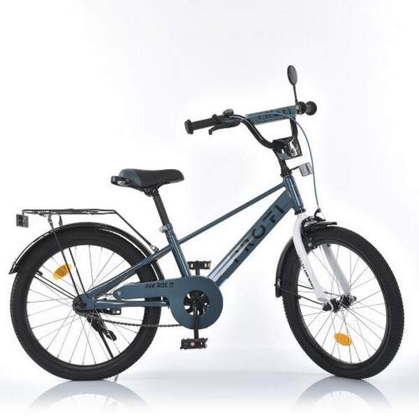 Велосипед дитячий PROF1 20д. MB 20023 (1шт) BRAVE,SKD45,хакі-білий,дзвін.,ліхтар,багажник,підніжка (шт.)