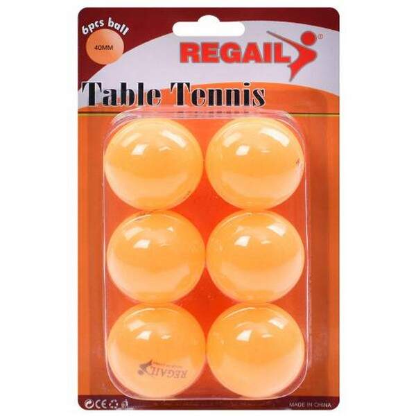 Тенісні кульки MS 0226-1 (240шт) 40мм, РР, безшовні, набір 6шт, на листі, 11,5-18-4см (шт.)