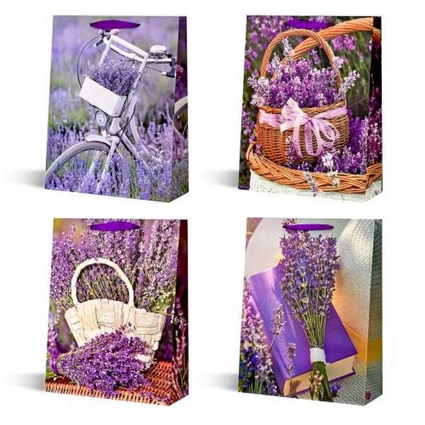 Пакет подарунковий паперовий M "Lavender" 26*32*10см WW02813-M (480шт) (шт.)