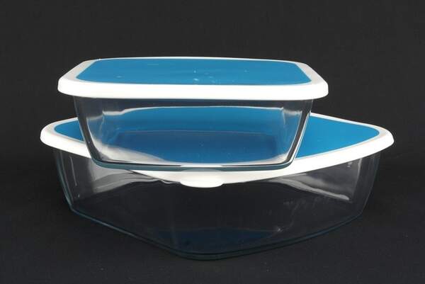 1085 Набір квадратних місткостей для зберігання (2 шт) з кришкою 1,0/2,6 л 1085 (шт.)